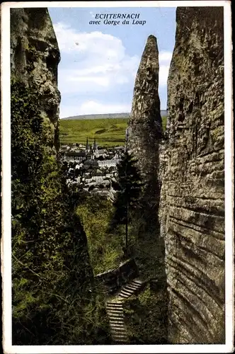 Ak Echternach Luxemburg, Avec George du Loup