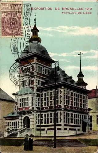 Ak Bruxelles Brüssel, Exposition 1910, Pavillon de Liége