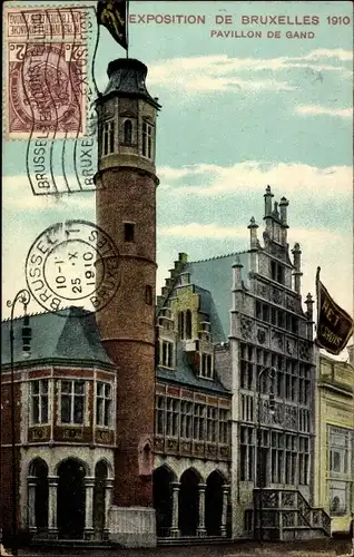 Ak Bruxelles Brüssel, Weltausstellung 1910, Pavillon de Gand
