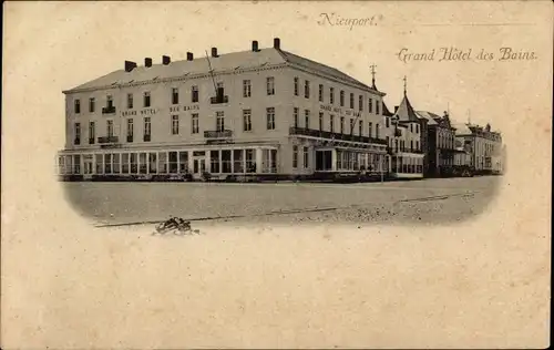 Ak Nieuport Nieuwpoort Westflandern, Grand Hotel des Bains