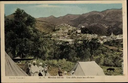 Ak Moulay Idris Marokko, une diffa dans les oliviers