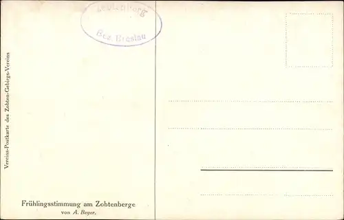Künstler Ak Beyer, A., Sobótka Zobten am Berge Schlesien, Frühlingsstimmung