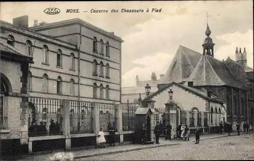 Ak Mons Wallonien Hennegau, Caserne des Chasseurs a Pied