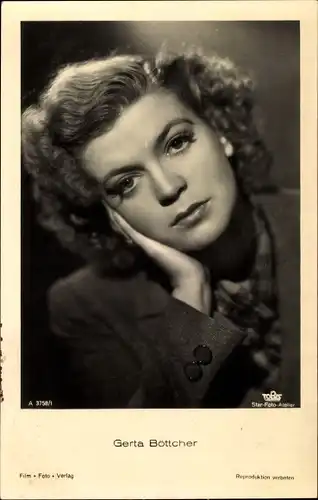Ak Schauspielerin Gerta Böttcher, Portrait