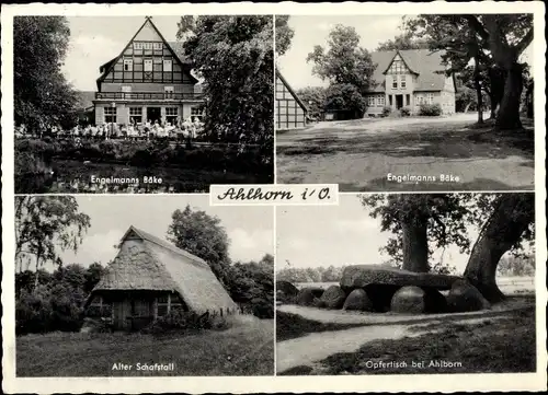 Ak Ahlhorn Großenkneten in Oldenburg, Engelmanns Bäke, Alter Schafstall, Opfertisch