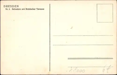 Ak Dresden, Belvedere mit Brühlscher Terrasse, 75 Jahrfeier Verein für Vermessungswesen 1929