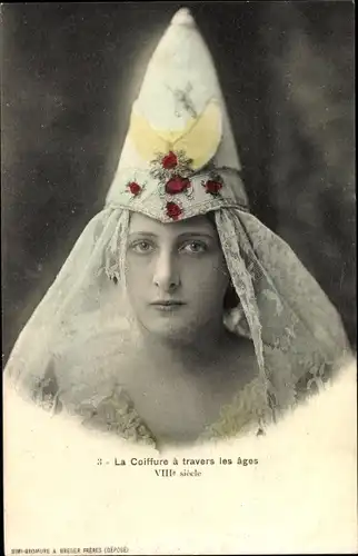 Ak La Coiffure a travers les ages, VIIIe siecle