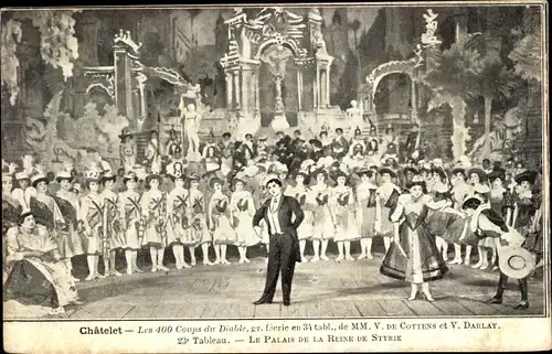 Ak Paris I, Théâtre du Châtelet, Les 400 Coups du Diable, De Cottens, V. Darlay