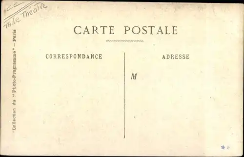 Ak Paris I, Théâtre du Châtelet, Les 400 Coups du Diable, De Cottens, V. Darlay