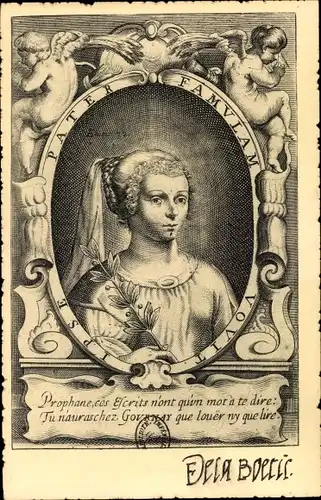 Ak Les amis de Michel de Montaigne, Mlle de Gournay, Portrait