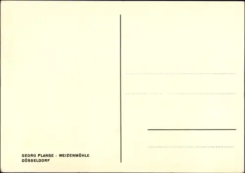 Ak Düsseldorf am Rhein, Georg Plange, Weizenmühle