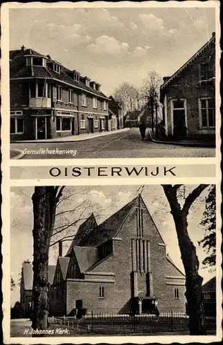Ak Oisterwijk Nordbrabant Niederlande, Gemullehoekenweg, H. Johannes Kerk
