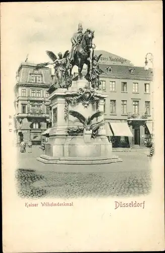 Ak Düsseldorf am Rhein, Kaiser Wilhelm Denkmal