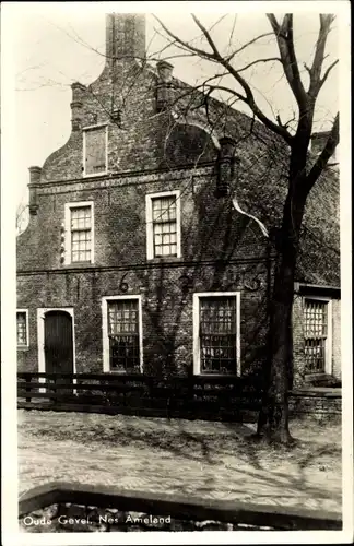 Ak Nes Ameland Friesland Niederlande, Oude Gevel