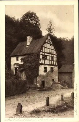 Ak Manderscheid in der Eifel, Altes Fachwerkhaus