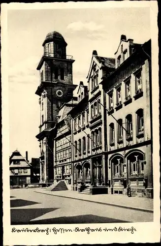 Ak Lauterbach in Hessen, Rathaus und Kirche