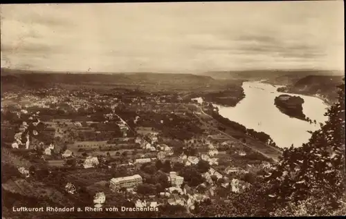 Ak Rhöndorf Bad Honnef am Rhein, Blick vom Drachenfels