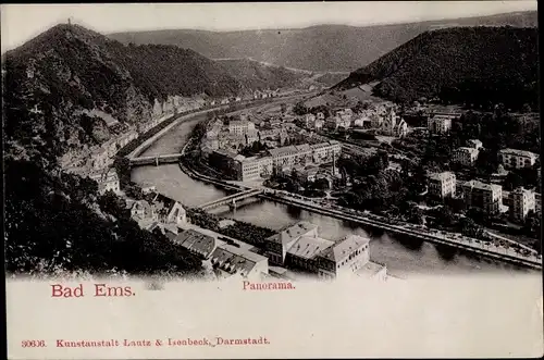 Ak Bad Ems an der Lahn, Panorama