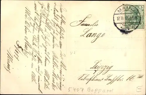 Ak Boppard am Rhein, Totalansicht