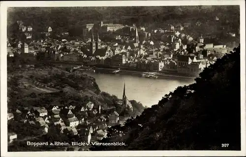 Ak Boppard am Rhein, Blick vom Vierseenblick