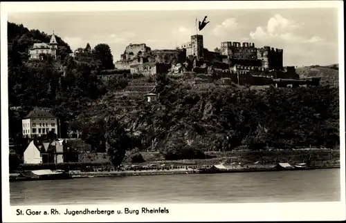 Ak Sankt Goar am Rhein, Jugendherberge, Burg Rheinfels