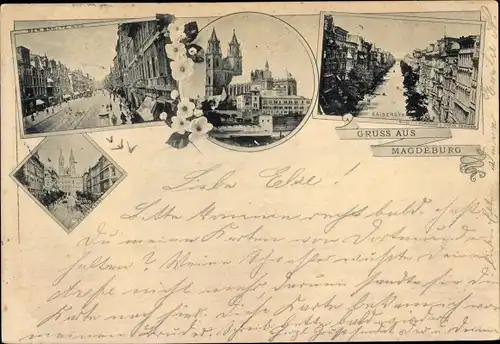 Ak Magdeburg, Dom, Kaiserstr., Breite Weg