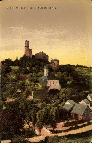 Ak Reichenberg in Rheinland Pfalz, Ortsansicht mit Burg Reichenberg