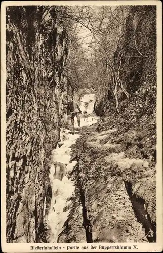 Ak Niederlahnstein Lahnstein am Rhein, Partie aus der Ruppertsklamm