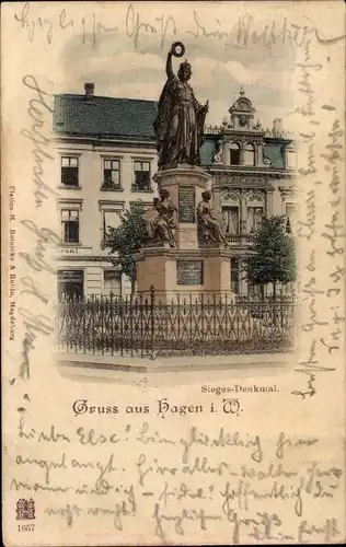 Ak Hagen in Westfalen, Sieges-Denkmal