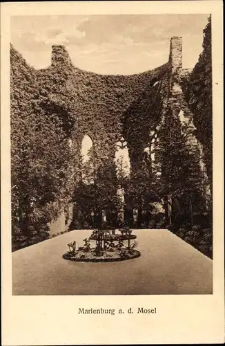 Ak Zell an der Mosel, Marienburg, Ruine