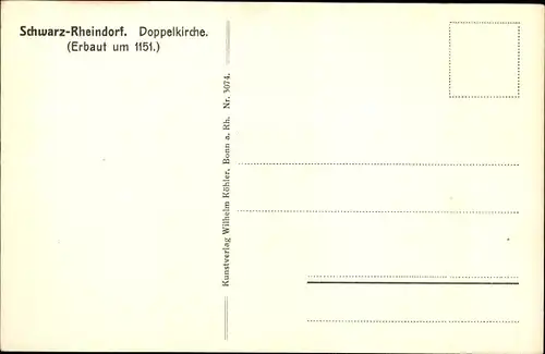 Ak Schwarz Rheindorf Bonn in Nordrhein Westfalen, Blick zur Doppelkirche
