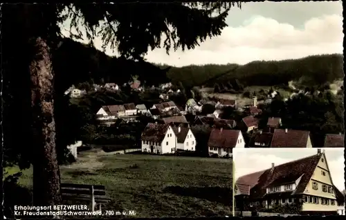 Ak Betzweiler Loßburg im Schwarzwald, Gasthaus Pension z. Sonne, Panorama