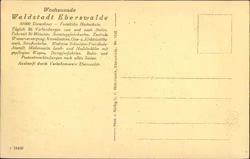 Ak Eberswalde im Kreis Barnim, An der Schwarze mit Forstmuseum