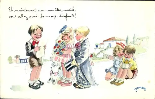 Künstler Ak Janser, Et maintenant que vous etes mariés vous allez avoir beaucoup d'enfants