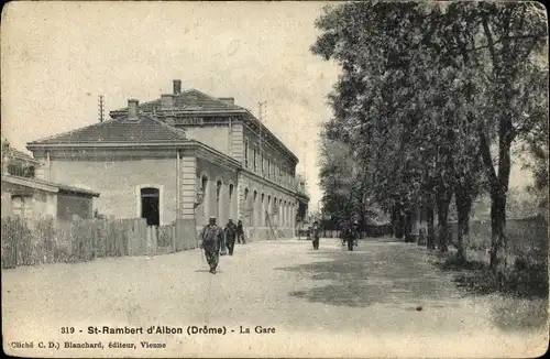 Ak Saint Rambert d'Albon Drôme, la Gare