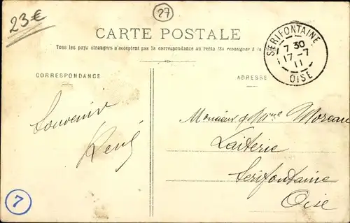 Ak Saussay la Vache Eure, Entrée de Saussay la Vache par la Gare