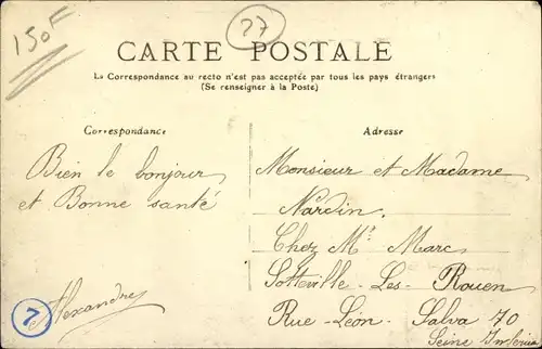 Ak Serquigny Eure, Le Bourg