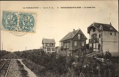 Ak Bernières sur Mer Calvados, La basse rive