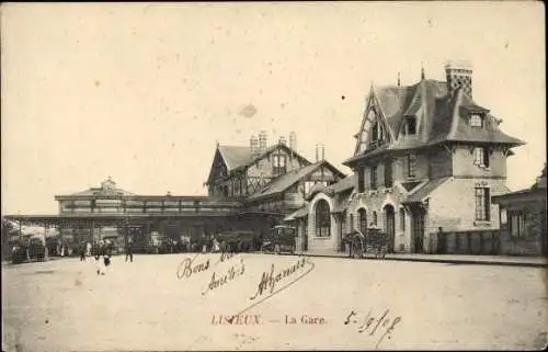 Ak Lisieux Calvados, Bahnhof