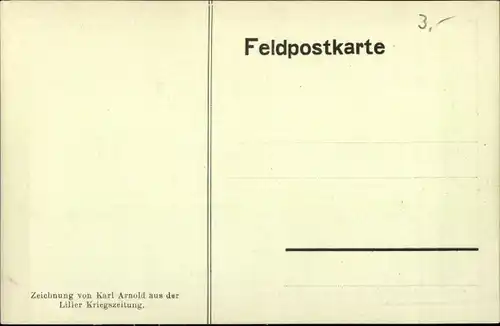 Künstler Ak Arnold, Karl, Lille Nord, Liller Kriegszeitung, Traum eines bayerischen Landsturmmannes