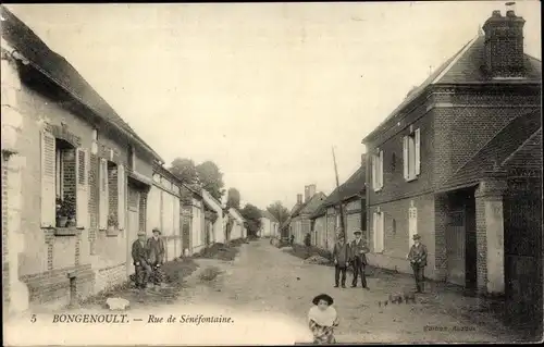 Ak Bongenoult Allonne Oise, Rue de Senefontaine