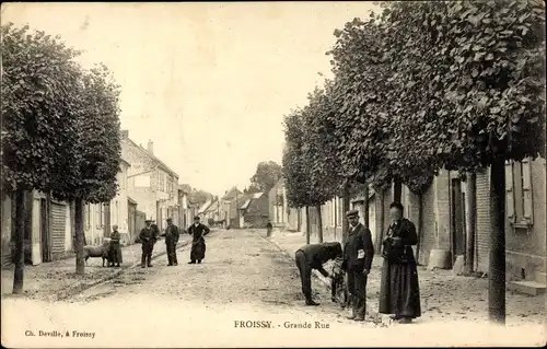 Ak Froissy Oise, Grande Rue