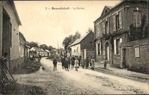 Ak Beaudéduit Oise, La Mairie