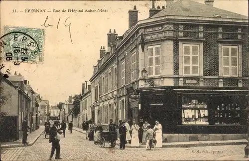 Ak Epernay Marne, Rue de l'Hopital Auban Moet