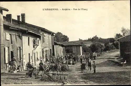 Ak Argers Marne, Rue de l'Etang