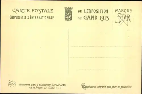 Ak Gand Gent Ostflandern, Exposition Internationale 1913, Le Palais des Arts decoratifs