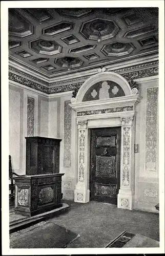 Ak Berndorf an den Triesting Niederösterreich, Volks- und Hauptschulen, Lehrzimmer im römischen Stil