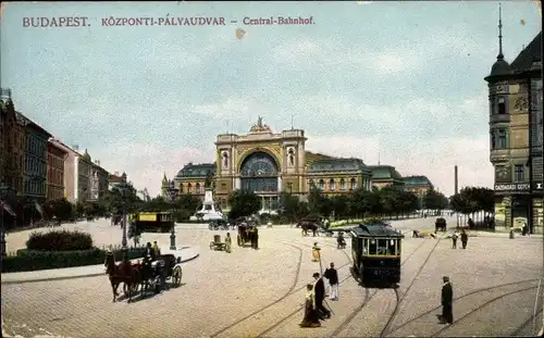 Ak Budapest Ungarn, Zentralbahnhof