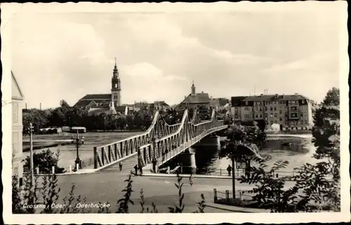 Ak Krosno Odrzańskie Crossen Oder Ostbrandenburg, Oderbrücke