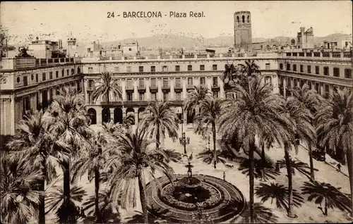 Ak Barcelona Katalonien Spanien, Plaza Real